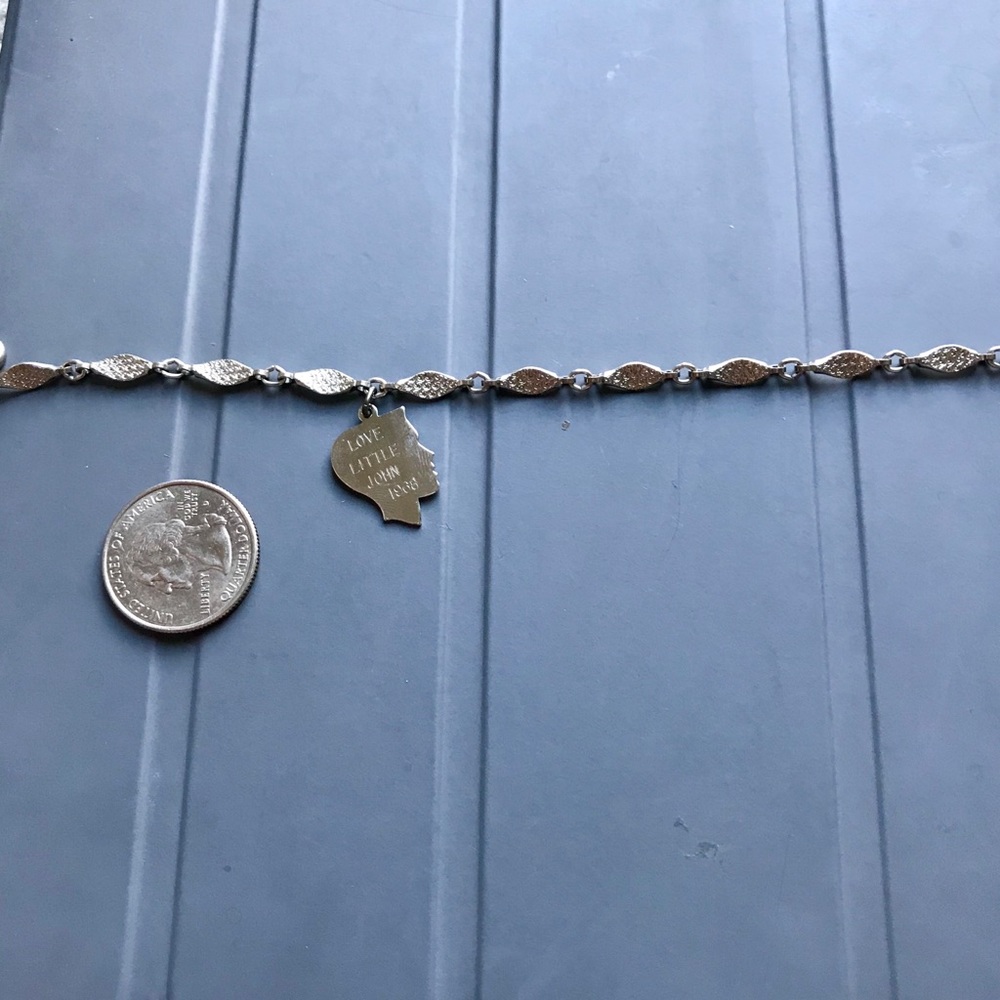 Sterling Engraved Boy Charm Bracelet